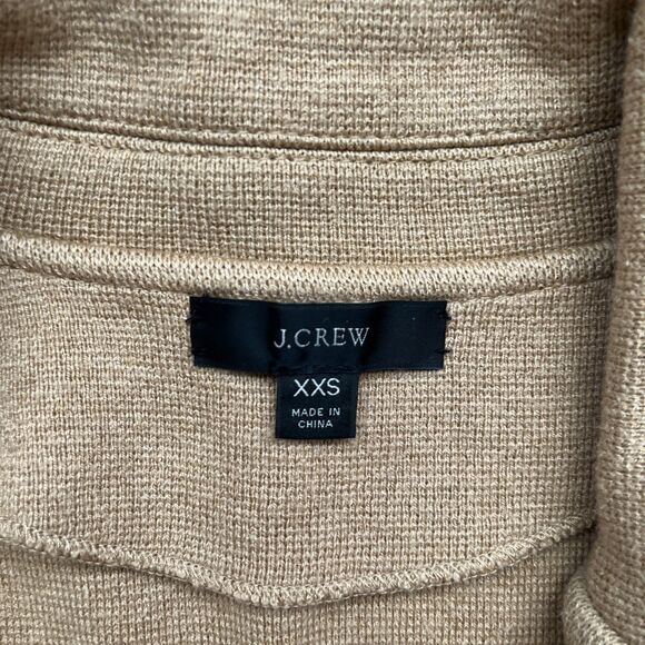 J Crew Sweater Blazer Womens XXS Camel Cecile Knit Oversized Old Money Cardigan - Picture 3 of 7